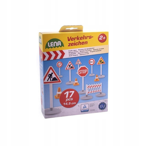 Lena Znaki Drogowe 17 Elementów Do Nauki 16 Cm