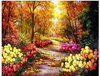 Diamentowa Mozaika Ścieżka W parku Jesienią 30x40 Cm Kreatywne Diamenty