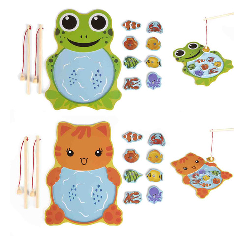 DREWNIANA GRA ŁOWIENIE RYBEK 29*21*2 CM