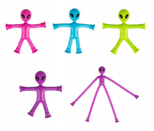 Kosmita Z Przyssawkami I Rozciągliwe Odnóża Antystresowy Świecąca Głowa