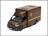 Mercedes UPS Auto Dostawcze Metalowe Kurier Pull Back Otwierane Tylne Drzwi