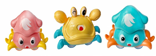 Krab Ośmiornica z Napędem Manualnym Pojazd Do Zabawy 14,5 x 9 x 9,5 cm