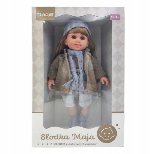 Lalka Słodka Maja Z Szalikiem Spódniczka W Kratę Zabawka