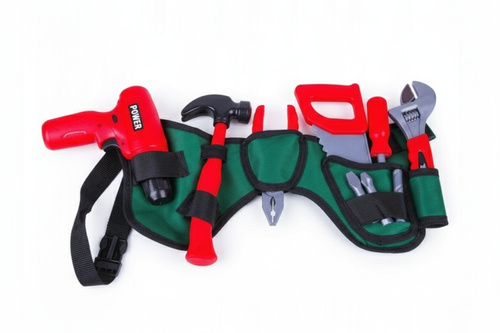 Narzędzia Na Pasie Zielonym Majsterkowanie Tool Set Dla Dzieci Zabawka