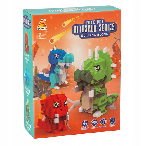 KLOCKI KONSTRUKCYJNE DINOZAUR 331 ELEMENTÓW