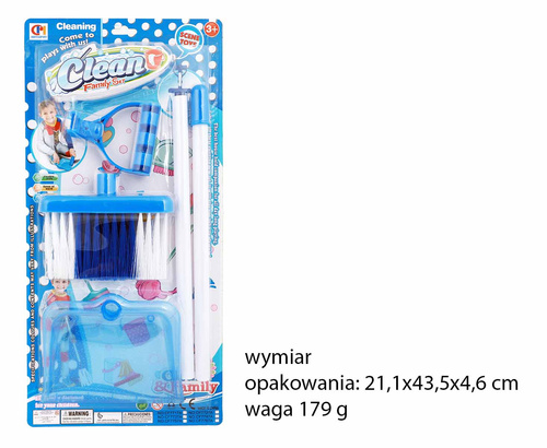 ZESTAW SPRZĄTACZKA NIEBESKI BLISTER PAK 72/36