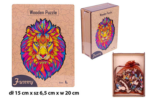 DREWNIANE PUZZLE DLA DOROSŁYCH UKŁADANKA PREZENT 183 elementy