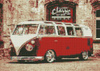 Diamentowa Mozaika Czerwony Autobus Ogórek Vw 30x40 Cm