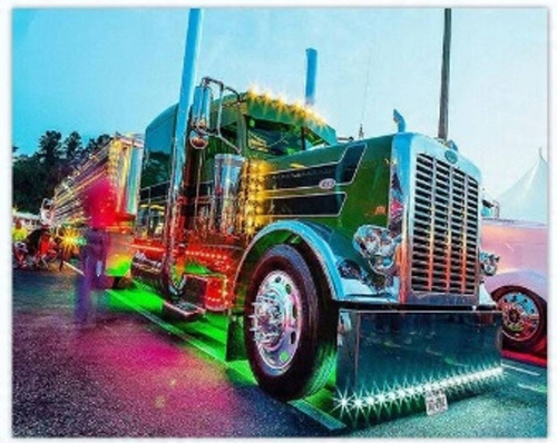 Malowanie Po Numerach Kolorowa Ciężarówka 50x40 Z Ramą Kreatywne