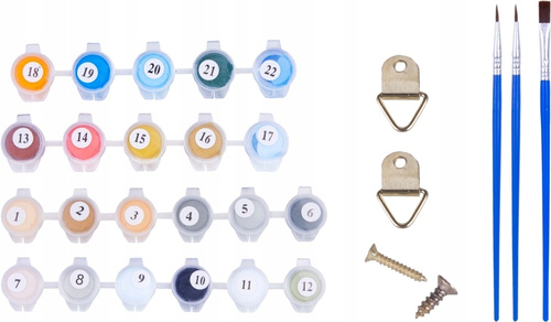 Malowanie Po Numerach Drzewo Wiśni Na Wzgórzu 50X40 Cm Na Ramie Kreatywne