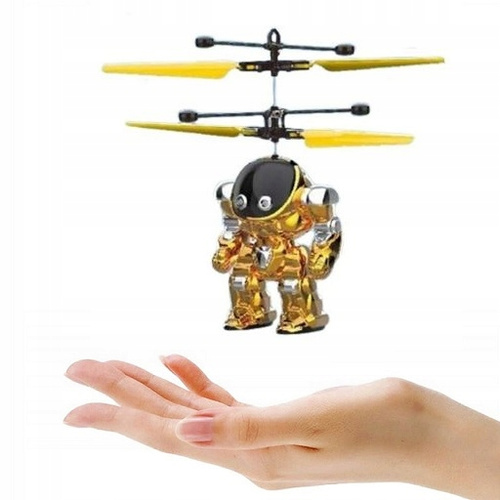 Robot Latający Nad Dłonią Interaktywny Żółty