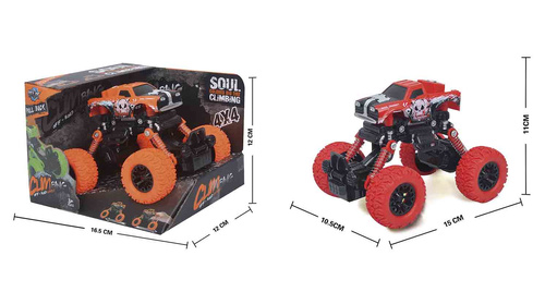 AUTO NA RESORACH 14 CM SOUL CZERWONE/ POMARAŃCZ KARTON OTWARTY  PAK 96/48