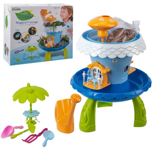 muzyka, światło we wnętrzu donicy. Bat