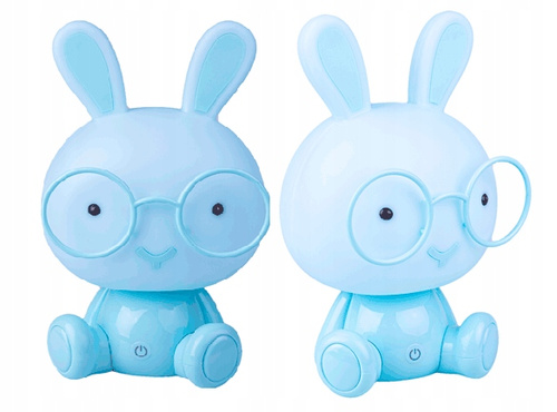 LAMPKA NOCNA LEED KRÓLIK 30 CM! NIEBIESKA