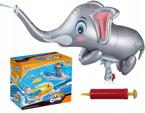 Pistolet Na Wodę Zabawka Dmuchana 2w1 Ogromna Pompowana Słoń