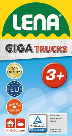 Wózek Widłowy Autko Lena Trucks Czerwony 26 Cm Zabawka Wytrzymała