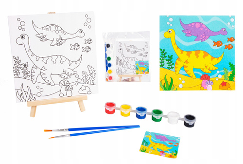 Malowanie Po Numerach Kreatywne Dla Dzieci 15x15 Sztaluga Różne Wzory