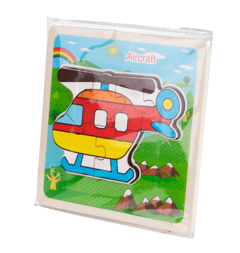 DREWNIANA UKŁADANKA PUZZLE POJAZDY,OWOCE