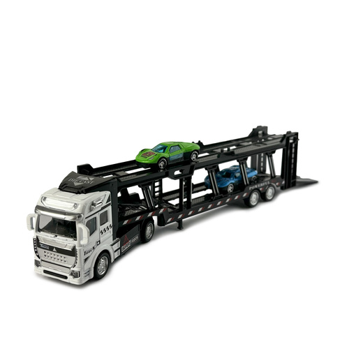 AUTO SAMOCHÓD ZABAWKA NORIMPEX TIR LAWETA Z 2 AUTKAMI