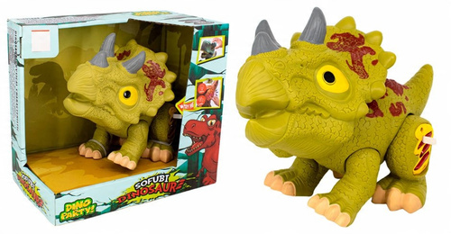 Dinozaura Triceratops Cartoon Prehistoria Efekty Świetlne oraz Dźwiękowe