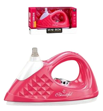 ŻELAZKO Z PARĄ BEAUTIFUL RÓŻOWE, pak 128 
zabawka z parą i wibracją, wymaga baterii (nie są zawarte w zestawie), 
wymiary zabawki: 19 x 9,5 x 11 cm
wymiary opakowania: 23,6 x 9,6 x 12,8 cm