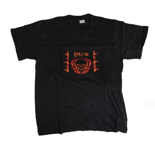 KOSZULKA MUZYCZNA CZASZKA  FIRE WOREK