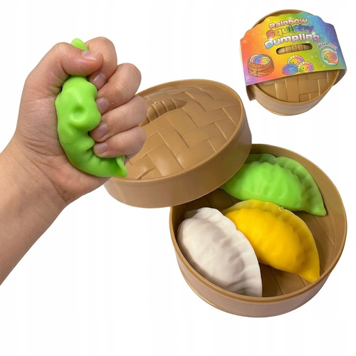 Gniotek Pierożek 3 szt Squishy Antystresowy Sensoryczny Kolorowy dla Dzieci