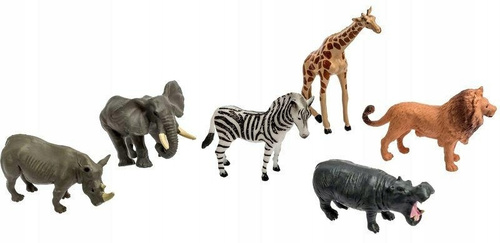 Zwierzęta Dzikie Figurki 6 Szt