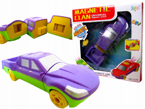 Auto Interaktywne Na Magnes Jeździ Świeci Autko Puzzle 3 Części