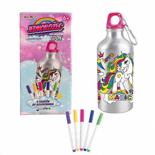 Bidon Butelka Zestaw Kreatywny Do Malowania Z Naklejkami I Pisakami 500 Ml