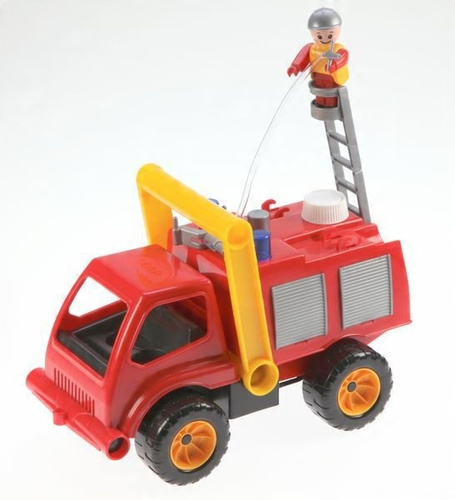 Samochód Wóz Strażacki Auto Lena Wytrzymały Dla Dzieci Z Psikawką 26Cm