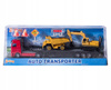 Autotransporter Z Dwoma Pojazdami Budowlanymi Metalowymi