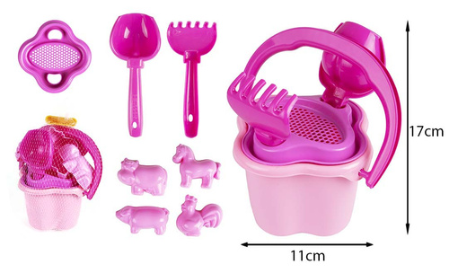 ZESTAW DO PIASKU HEMAR KONICZYNKA 8 EL MINI MIX KOLORÓW (WIADERKO, 3 FOREMKI, ŁOP/ GRAB)pak48
niebieski,czerwony,różowy,żółty, zielony