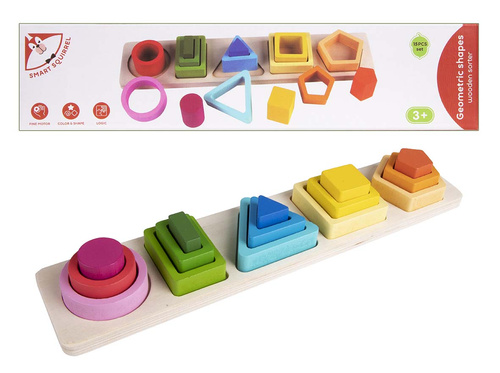 SORTER KLOCKI DREWNIANE UKŁADANKA PUZZLE KSZTAŁTY