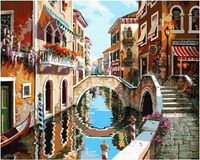 Malowanie Po Numerach Most W Wenecji 50X40 Cm Z Ramą Kreatywne