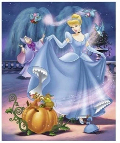 Malowanie Po Numerach Dla Dzieci Kopciuszek Z Dynią 50X40 Z Ramą Kreatywne