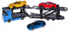 Auto Transporter Laweta Z Trzema Autami Samochodami Metalowe