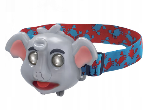 Latarka Czołówka Dla Dzieci Słonik Różne Tryby Świecenia SOS Regulowana