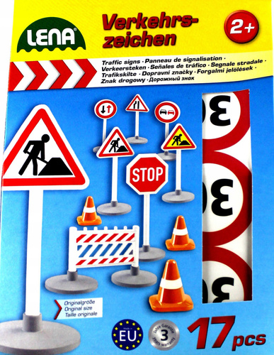 Lena Znaki Drogowe 17 Elementów Do Nauki 16 Cm