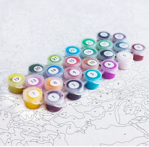 Malowanie Po Numerach Piesek Spaniel 50X40 Cm Na Ramie