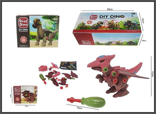 DINOZAUR DO SKRĘCANIA KARTON  96/8