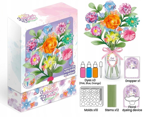 Zestaw Kwiaty Florysty Do Kolorowania Stwórz Własny Bukiet DIY