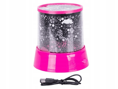 Projektor Lampka Z Motywem Jednorożca Zmienne/ Stałe Kolory Na USB Różowy