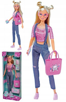 Lalka Steffi Modelka Kocia Moda W Okularach Różowych