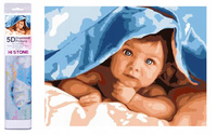 Diamentowa Mozaika Haft Diamentowy Bobas Dziecko 30x40CM