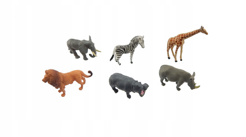 Zwierzęta Dzikie Figurki 6 Szt