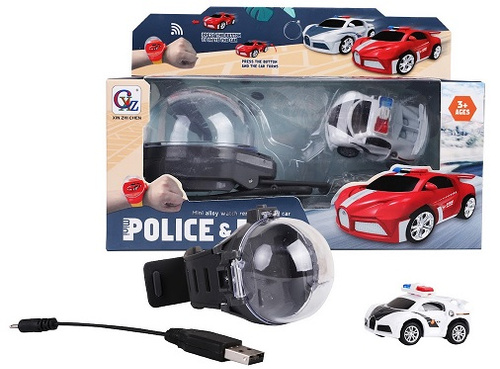 AUTO METALOWE NA RADIO MINI STRAŻ W ZEGARKU Z ŁADOWARKĄ USB CZERWONE KARTON PAK 96 
e,2,4 Ghz, , sterowane z zegarka, Zegarek zasilany beoerią R3 (niedołączone )
auto świeci pod karoserią ,ładowane za pomocą kabla USB