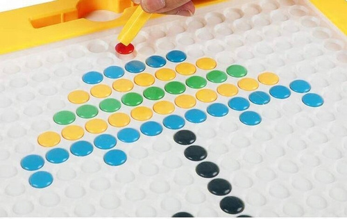 Tablica Mozaika Magnetyczna Guziczki Magpad Montessori Aż 31/31Cm