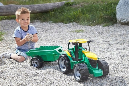 Duży Samochód Traktor Ciągnik Z Przyczepką 90 Cm Lena Ozdobne Opakowanie