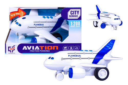 SAMOLOT AVIATION ŚWIATŁO DŹWIĘK KARTON OTWARTY PAK 48/24
Dł 21,2 cm x Sz 15 cm W 13 cm , Waga : 314 g